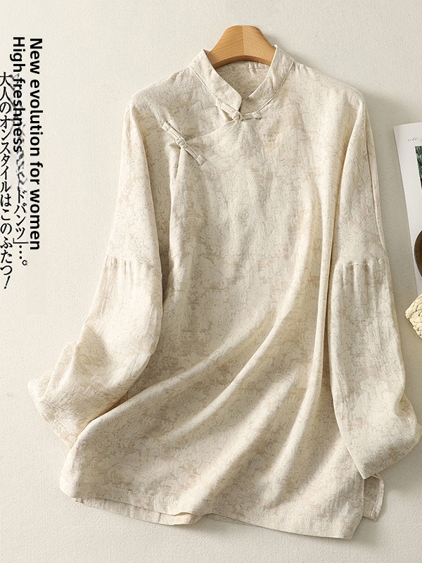 Embroidery Cotton Shirt - Camicia in cotone e lino con