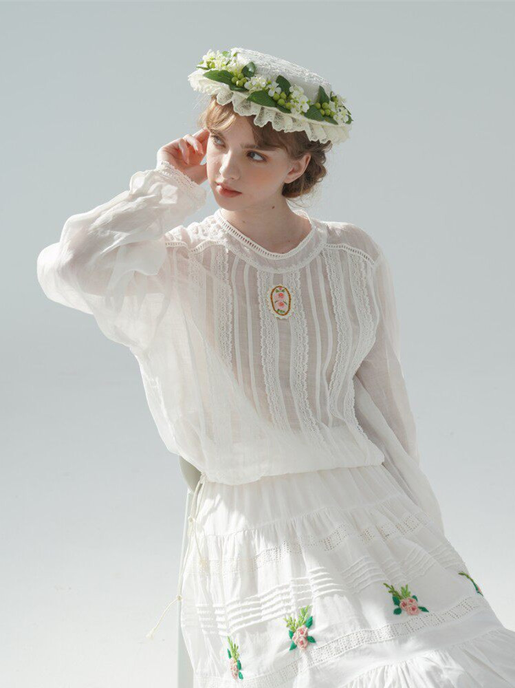 Camicetta Bianca Sottile 100%  - Embroidery Rose recensione e prezzo