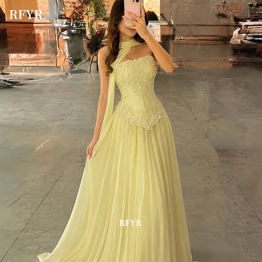 Abito da sera giallo RFYR con  - Embroidery Yellow Dress recensione e prezzo