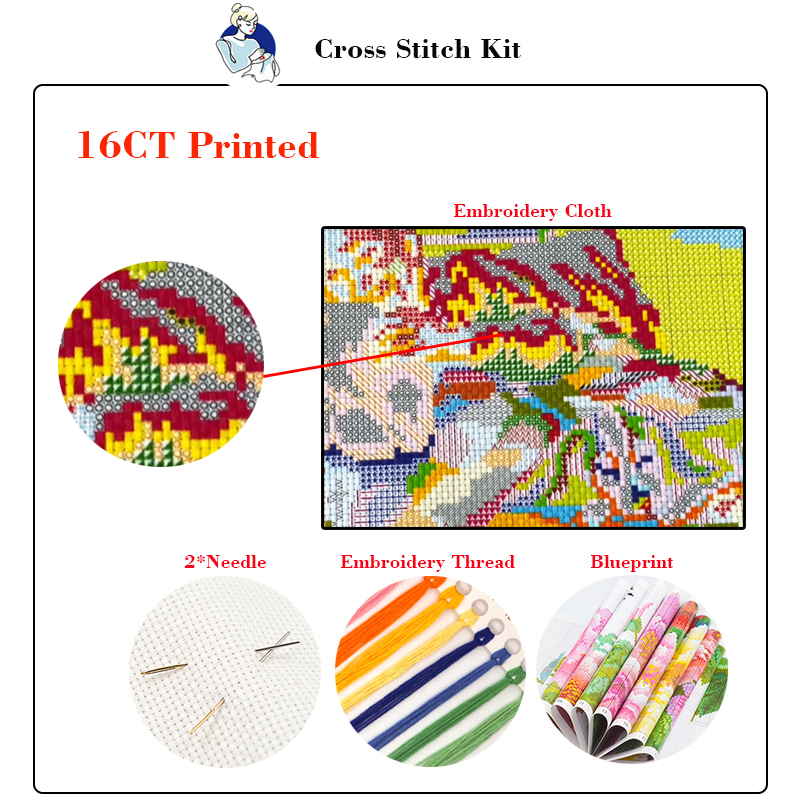 Joy Sunday Kit per Punto Croce - Embroidery Meaning recensione e prezzo